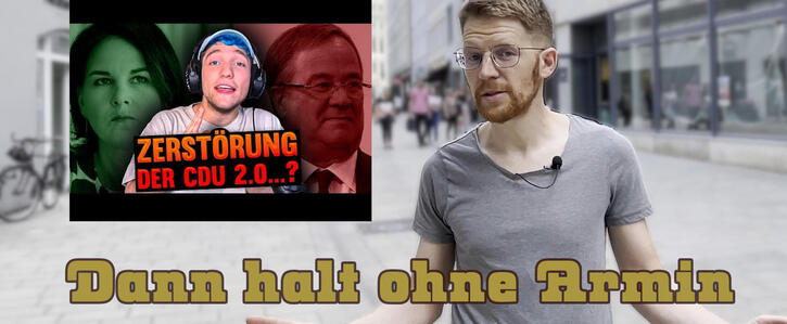 Armin kneift bei Kanzlertriell mit Rezo und Tilo Jung - dann halt ohne Armin Armin kneift bei Kanzlertriell mit Rezo und Tilo Jung - dann halt ohne Armin
