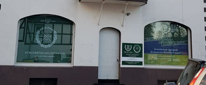Gegen das "Bürgerbüro" der rechtsextremen Partei "der 3. Weg" in Hilchenbach Gegen das "Bürgerbüro" der rechtsextremen Partei "der 3. Weg" in Hilchenbach