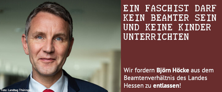 Björn Höcke den Beamtenstatus aberkennen!